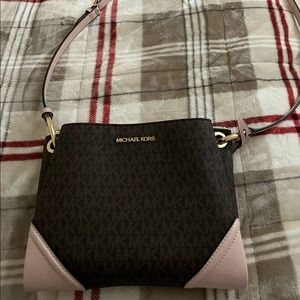 Brown/Blush Michael Kors Crossbody Purse